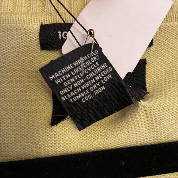 Jos.A. Bank Men's SZ L Light Green/Yellow 100% Pima Cotton Knit Sweater Vest NWT - Picture 6 of 10